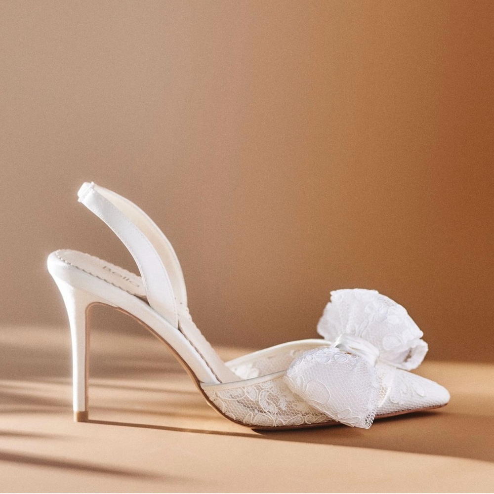 Brand New/Never Worn Bella Belle Francesca Lace Slingback Wedding Shoes …